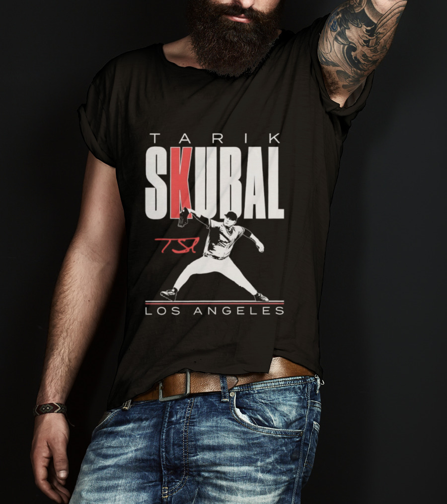 Tarik Skubal 37 Los Angeles Dodgers Baseball Player T-Shirt
