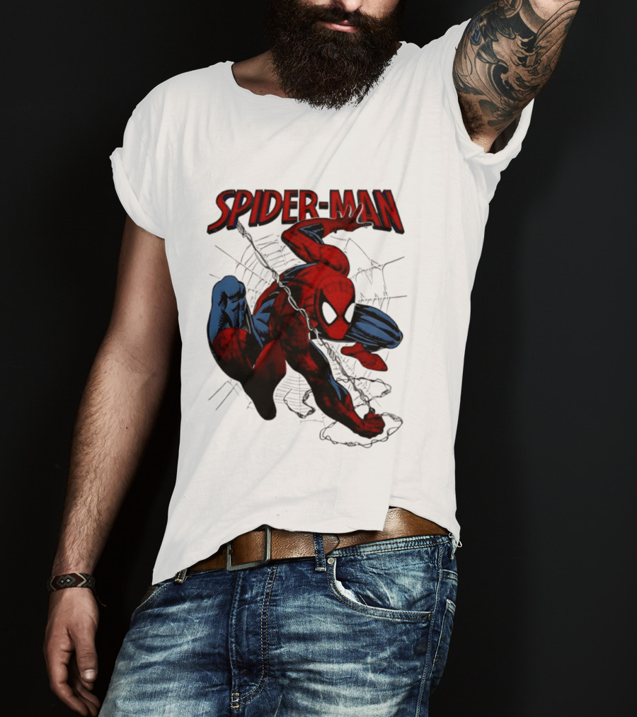 SPIDER MAN Marvel Superhero Man Spider Peter Parker Web Slinger T-Shirt