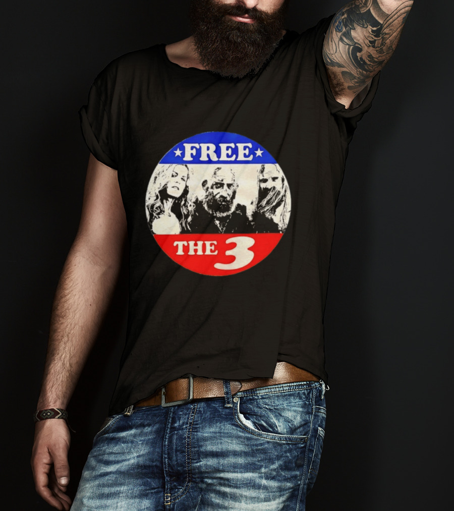 Rob Zombie Free The 3 From Hell Horror Movie T-Shirt