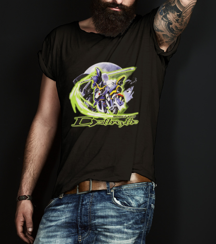 Mobile Suit Deathrythe Mecha Battle Moon Scene T-Shirt