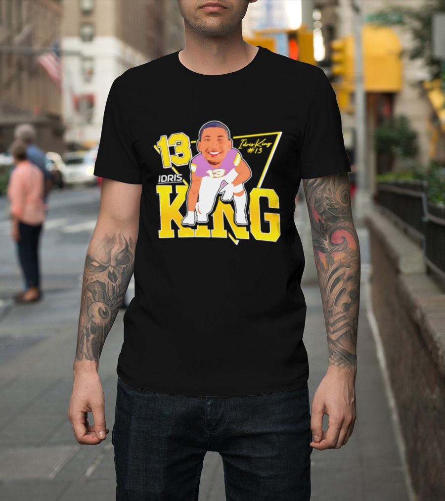 Idris King 13 Tennessee Tech Football Caricature T-Shirt