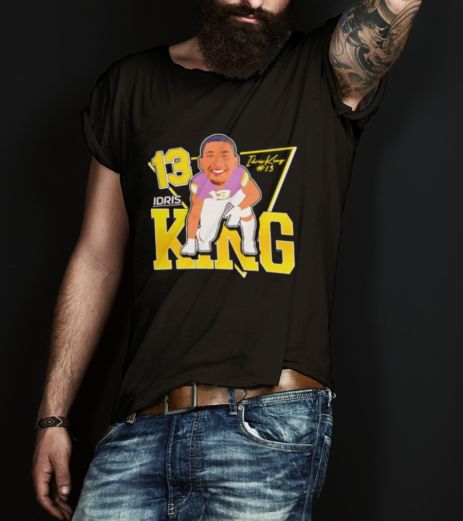 Idris King 13 Tennessee Tech Football Caricature T-Shirt