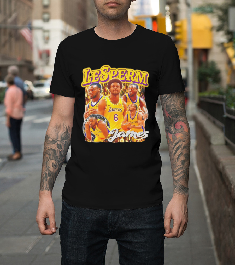 LeSperm James Lakers 90s Bootleg T-Shirt