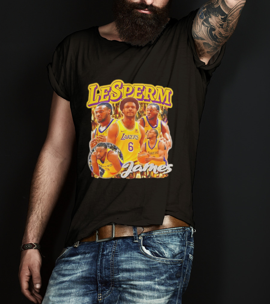 LeSperm James Lakers 90s Bootleg T-Shirt
