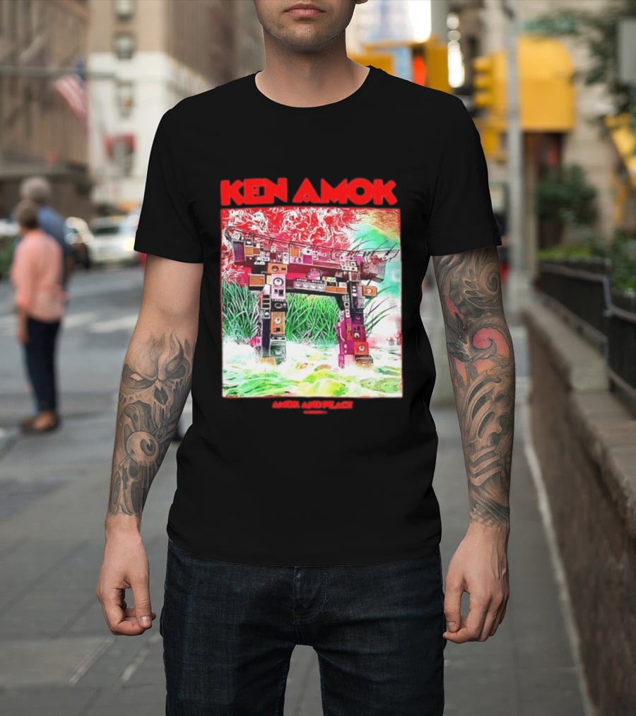 Ken Amok Amok And Peace Speaker Torii Technicolor Gateway T-Shirt