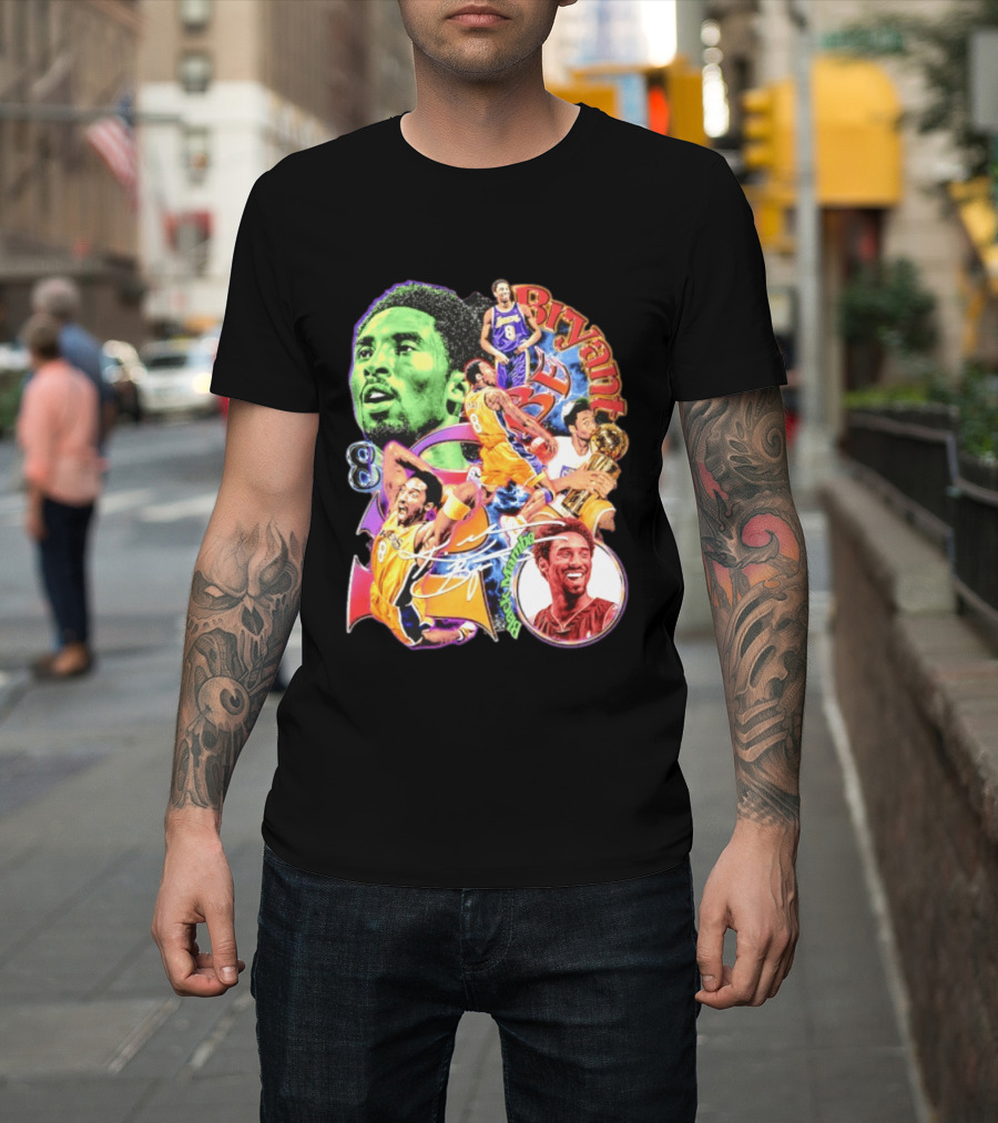 Kobe Bryant 8 Los Angeles Lakers NBA Champion Legacy T-Shirt