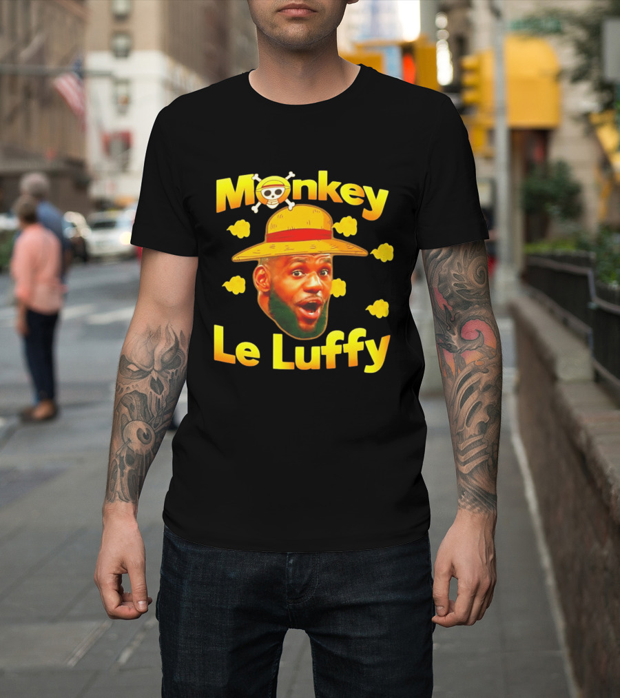 Monkey LeBron James Le Luffy Los Angeles Lakers One Piece T-Shirt