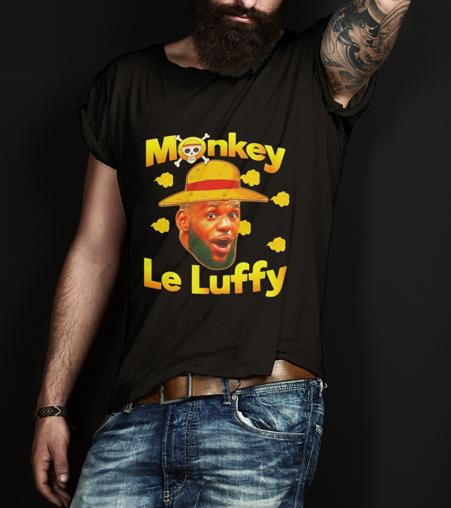 Monkey LeBron James Le Luffy Los Angeles Lakers One Piece T-Shirt