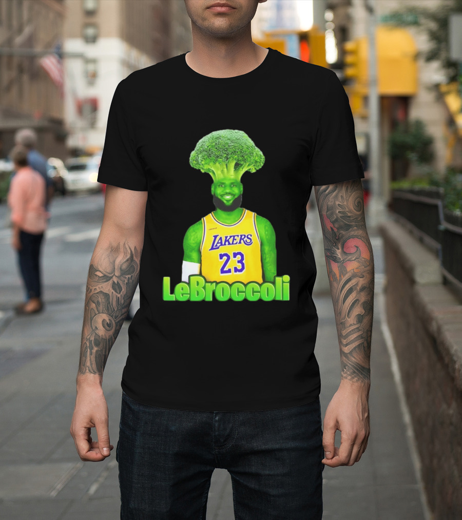 LeBron James Los Angeles Lakers LeBroccoli Lebron 23 NBA Basketball T-Shirt
