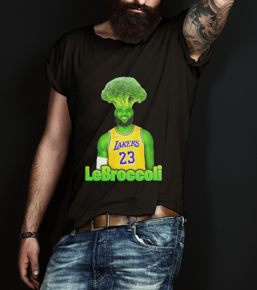 LeBron James Los Angeles Lakers LeBroccoli Lebron 23 NBA Basketball T-Shirt