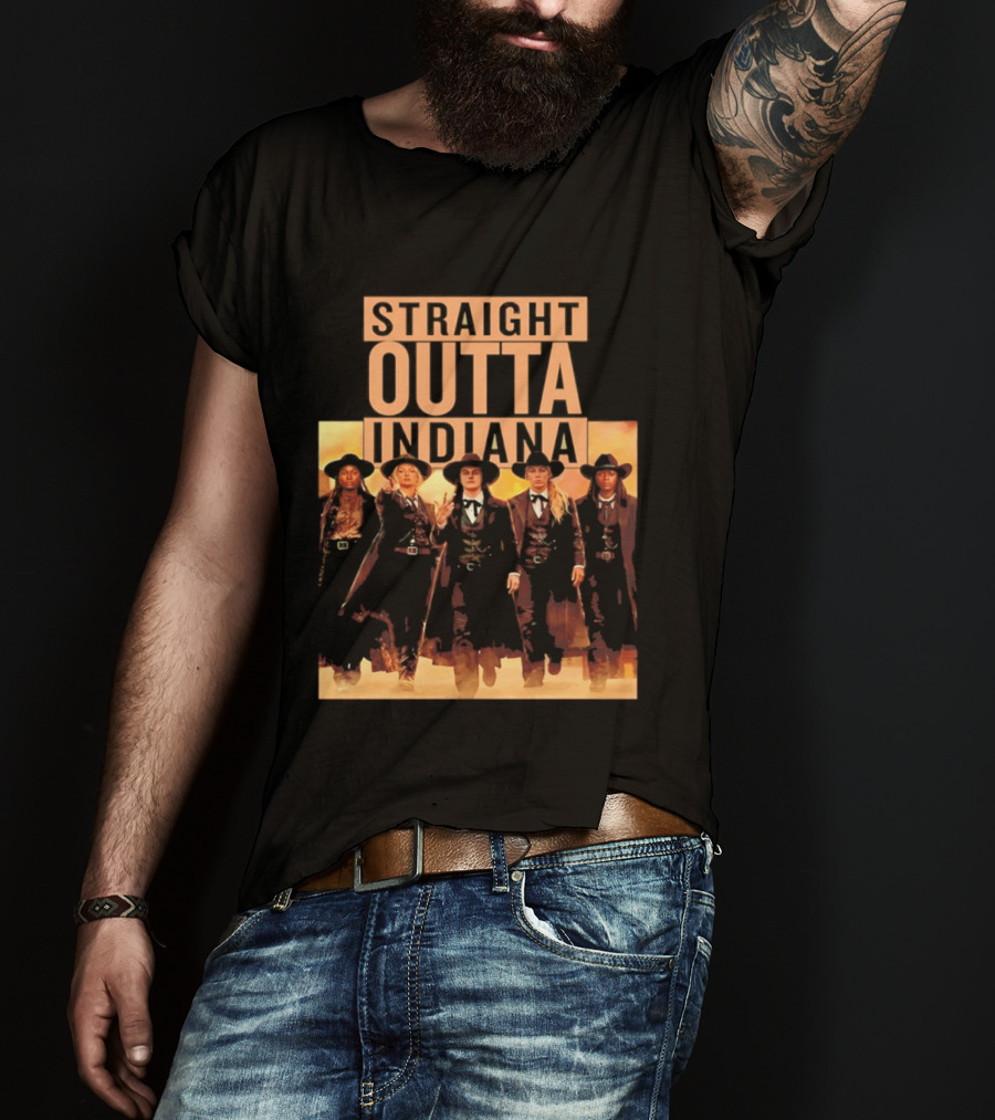 Straight Outta Indiana Fever Women's Basketball Feverstone Western T-Shirt