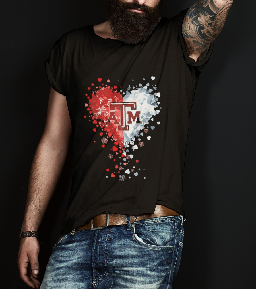 Texas A&M Aggies Heart Diamond 2026 NCAA College Station T-Shirt