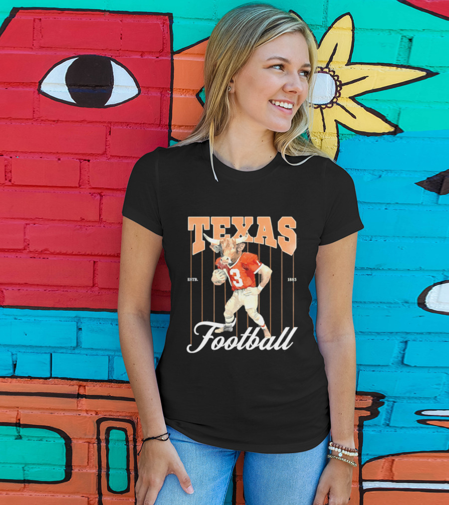 Texas Football Longhorns Estb 1883 Retro Player Jersey T-Shirt