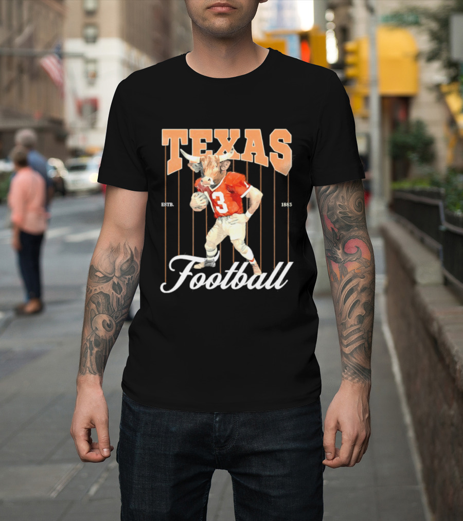 Texas Football Longhorns Estb 1883 Retro Player Jersey T-Shirt