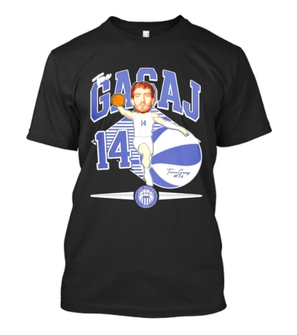 The Gasaj 14 Marietta College Athletics Basketball Caricature T-Shirt