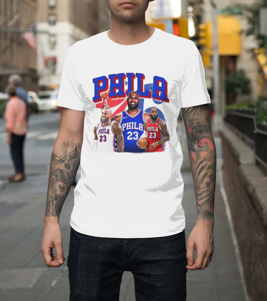 LeBron James Phila 23 Philadelphia Basketball T-Shirt