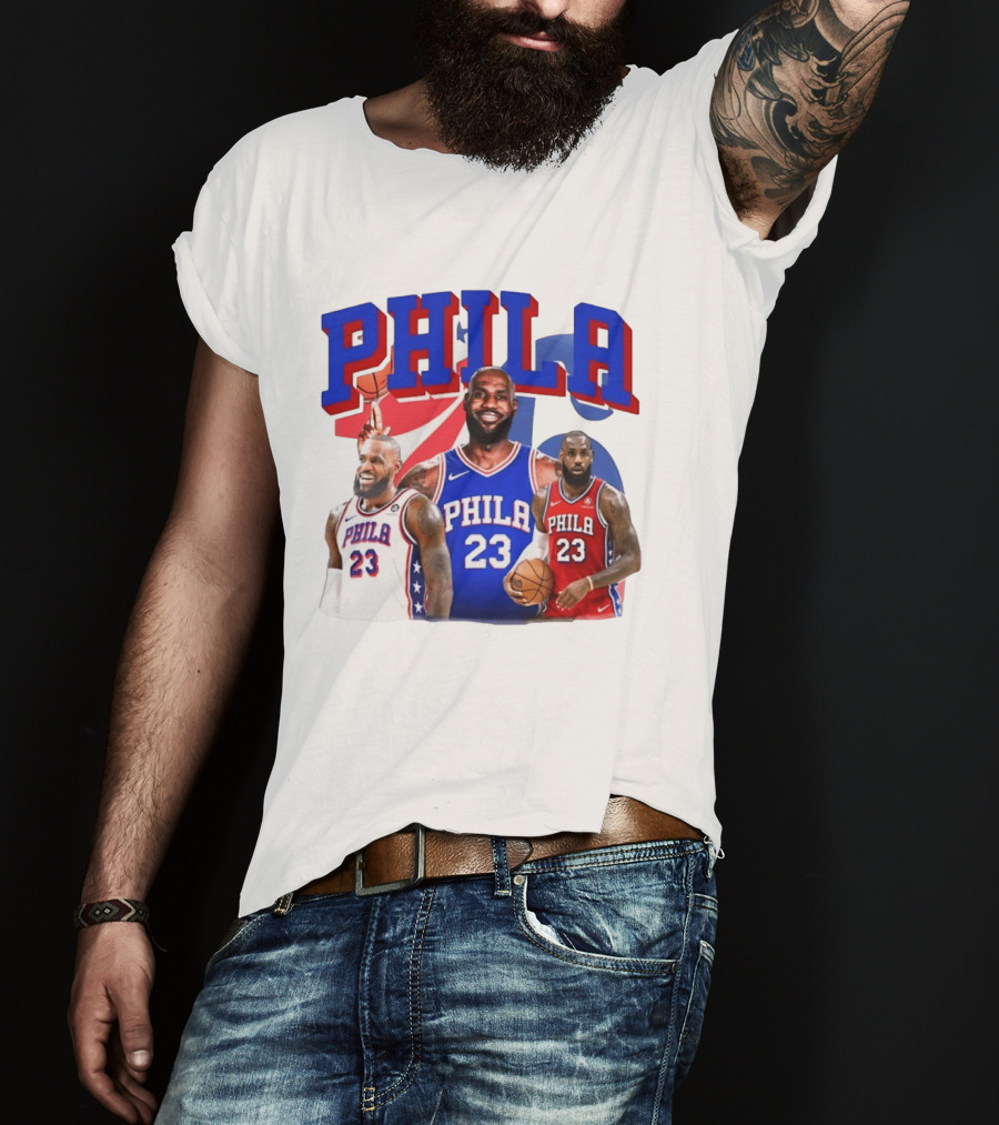 LeBron James Phila 23 Philadelphia Basketball T-Shirt