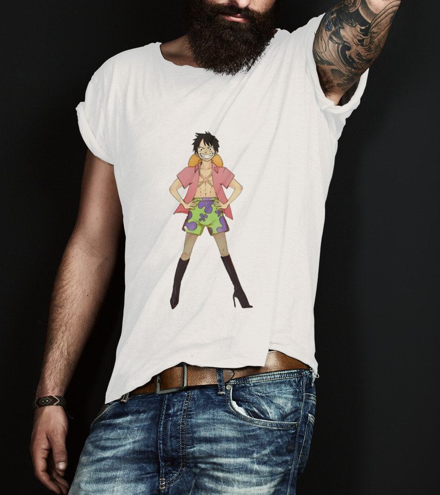 One Piece Luffy Stripper Monkey Straw Hat Pirates T-Shirt
