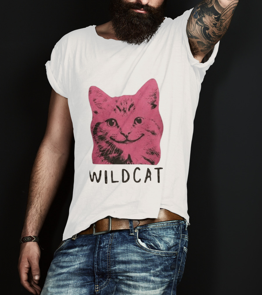 Wildcat Pink Cat Feline Animal T-Shirt