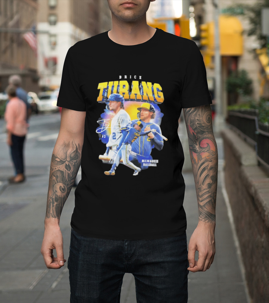 Brice Turang Milwaukee Brewers Baseball #2 T-Shirt