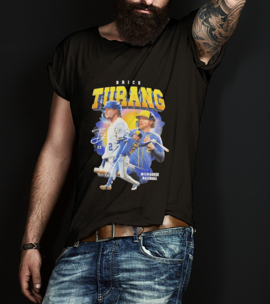 Brice Turang Milwaukee Brewers Baseball #2 T-Shirt