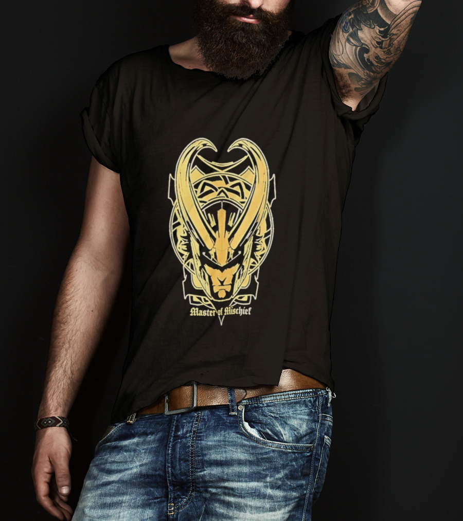 Loki Marvel Master Of Mischief Helmet T-Shirt