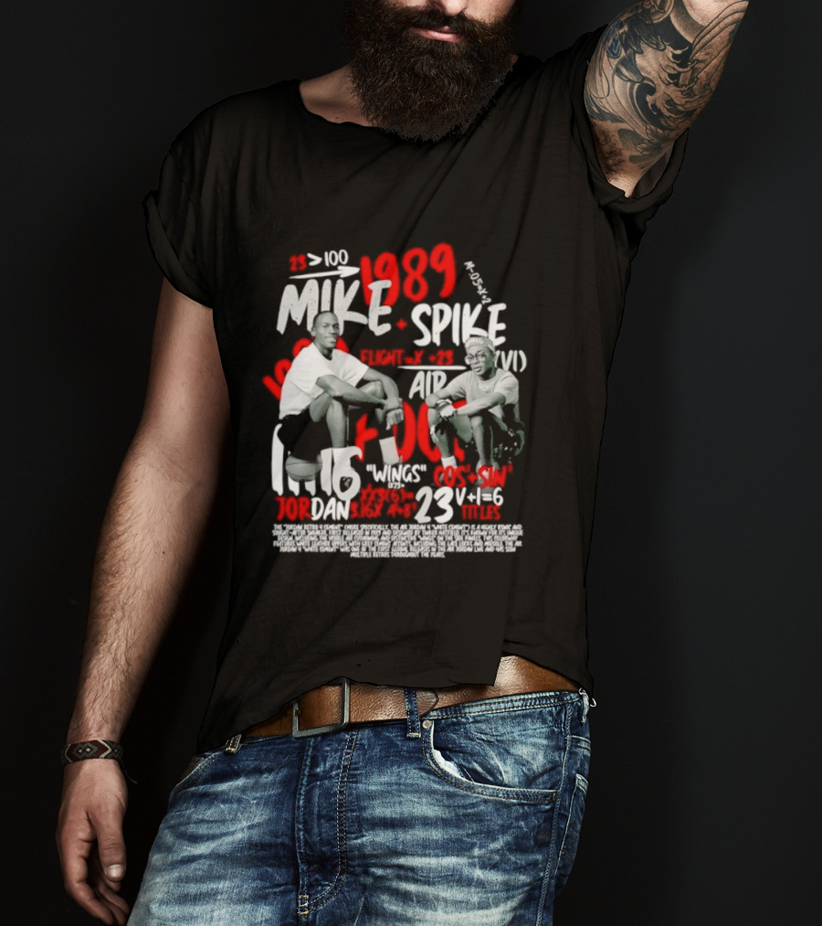 1989 Mike Spike Air Mars 100 Points 23 Wins 1.16 DAN Horsepower Basketball T-Shirt