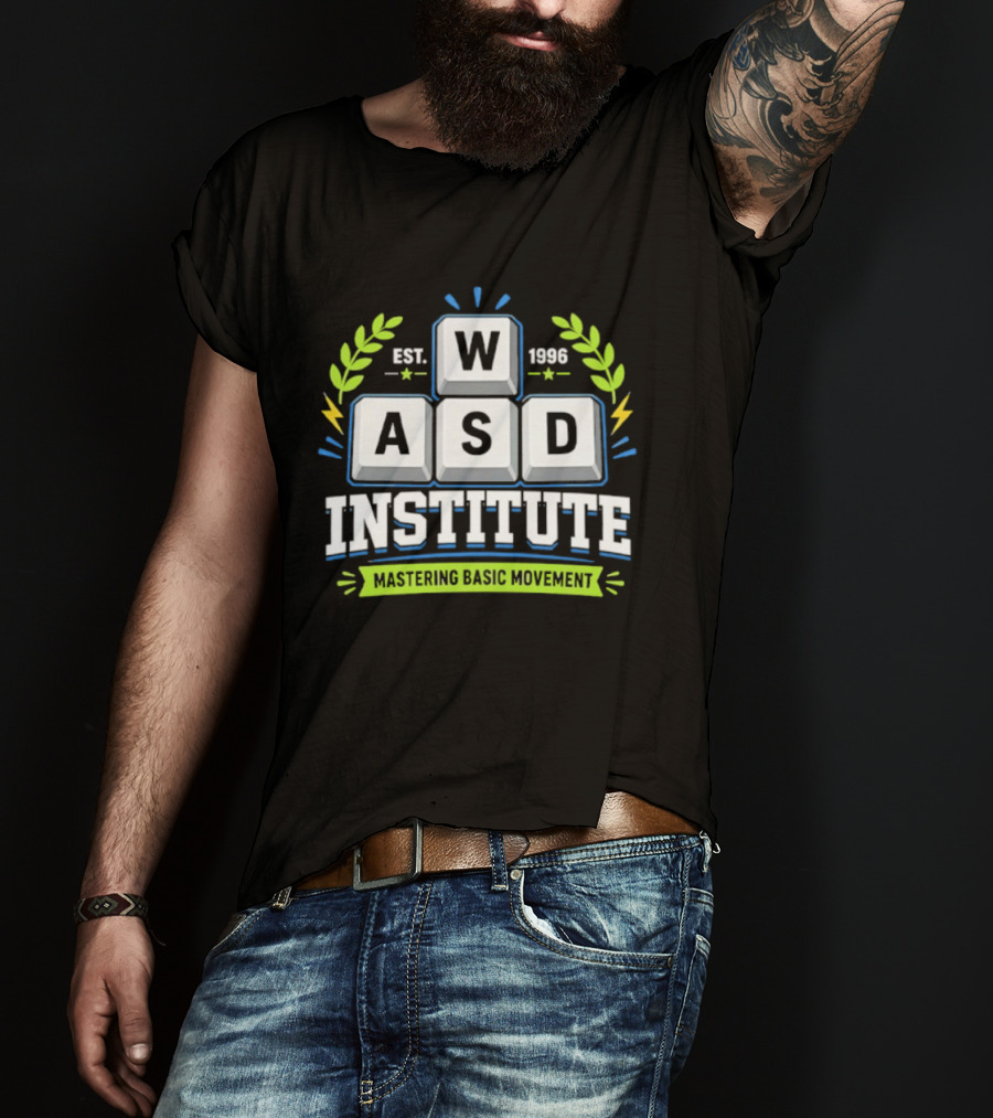 WASD Institute Est 1996 Mastering Basic Movement Keyboard Keys T-Shirt