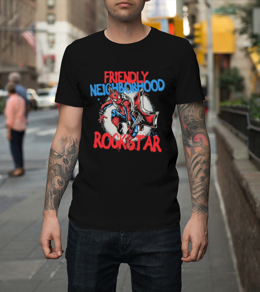 Friendly Neighborhood Rockstar Spider Man Marvel Comics T-Shirt