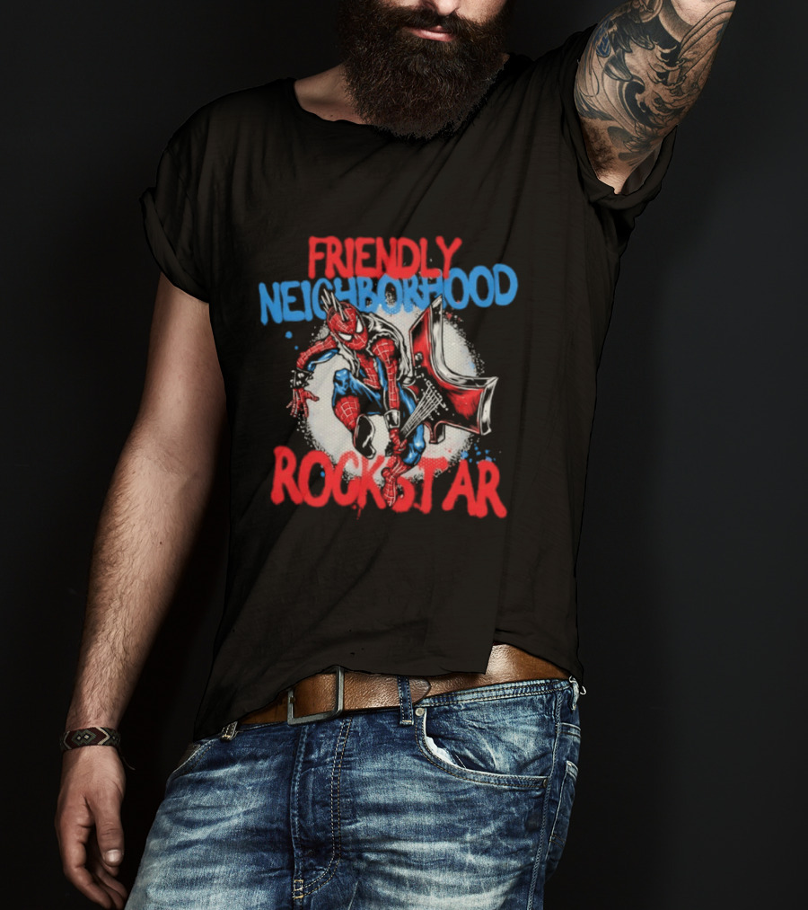 Friendly Neighborhood Rockstar Spider Man Marvel Comics T-Shirt