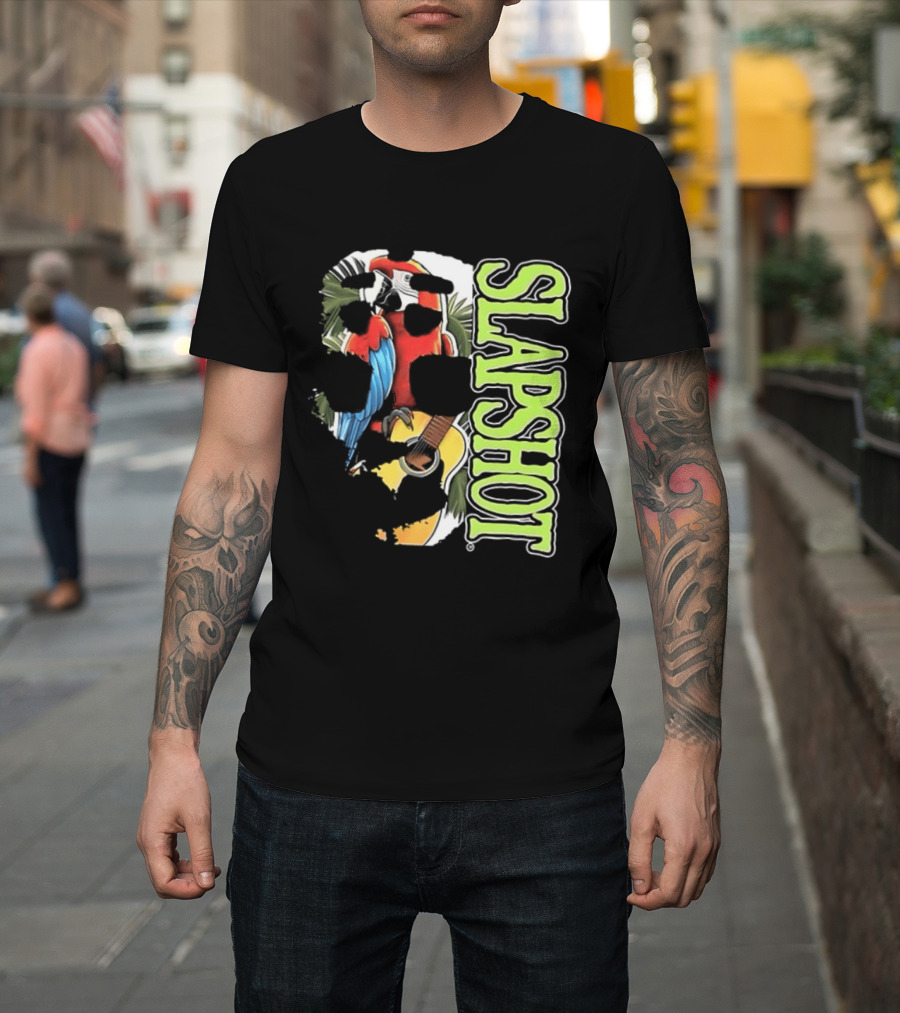 SLAPSHOT Parrot Wasting Away Boston Massachusetts 1985 2026 Two Sided T-Shirt