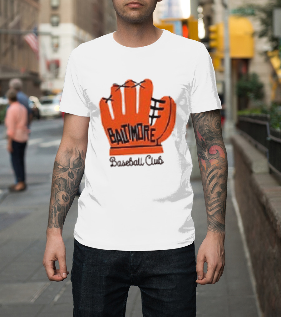 MLB Baltimore Orioles Baseball Club Orange Glove Always Better In Baltimore T-Shirt