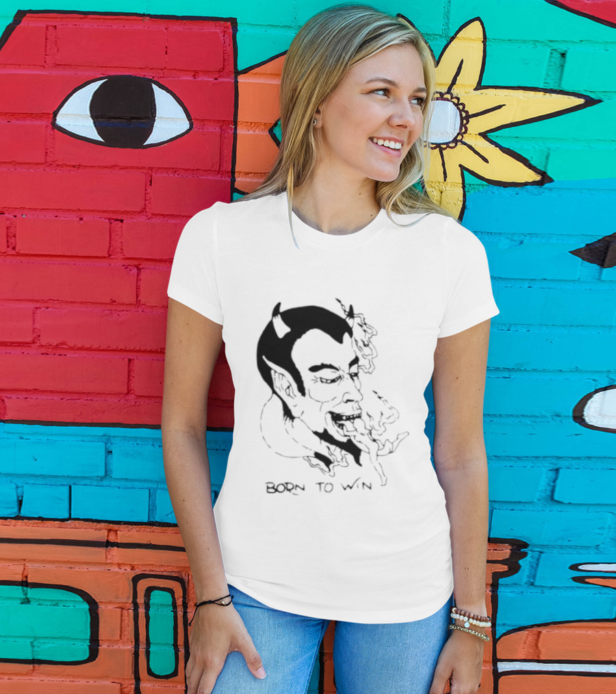 Devil Eating Person Born To Win T-Shirt