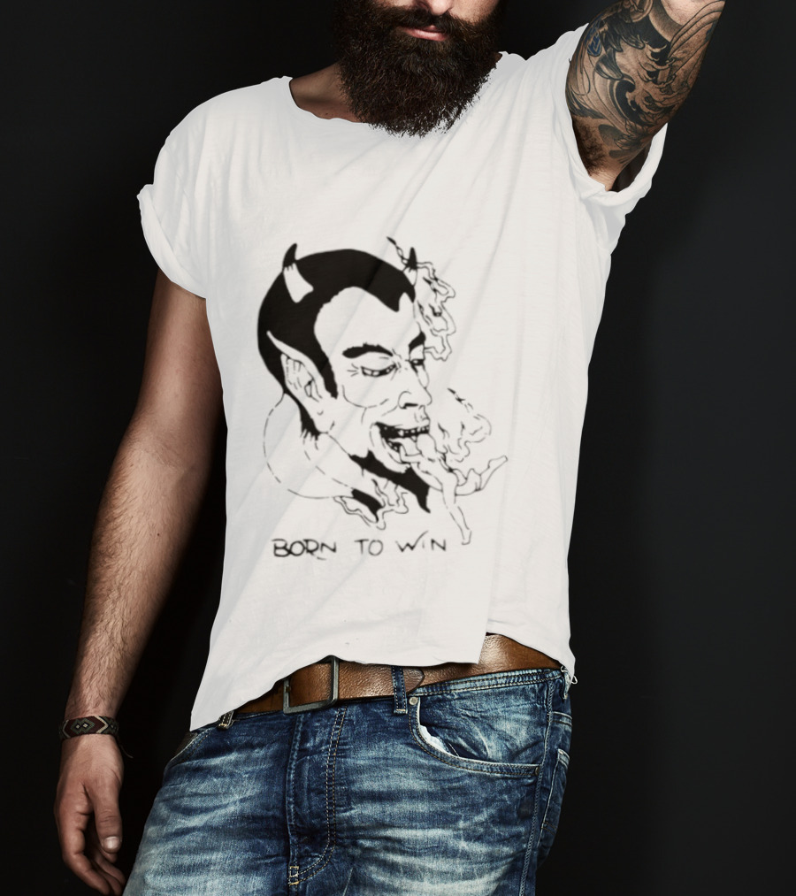 Devil Eating Person Born To Win T-Shirt