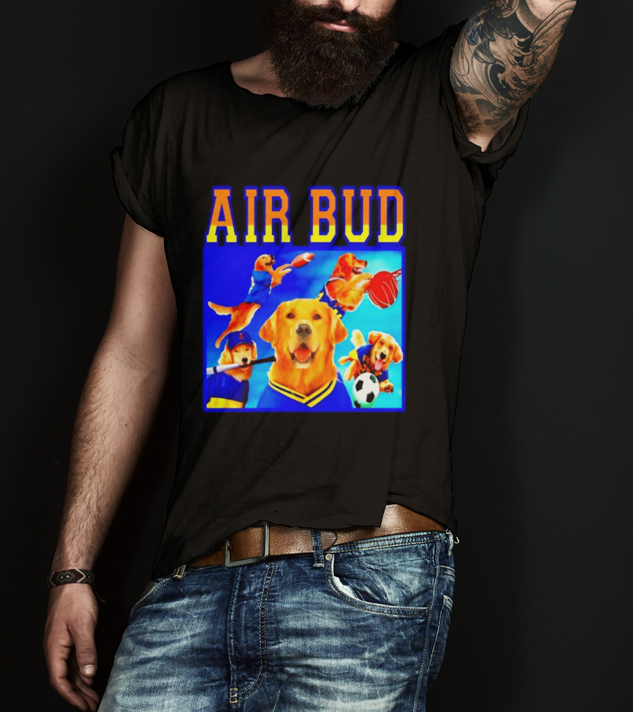 Air Bud Golden Retriever Basketball Football Soccer Sports Collage T-Shirt