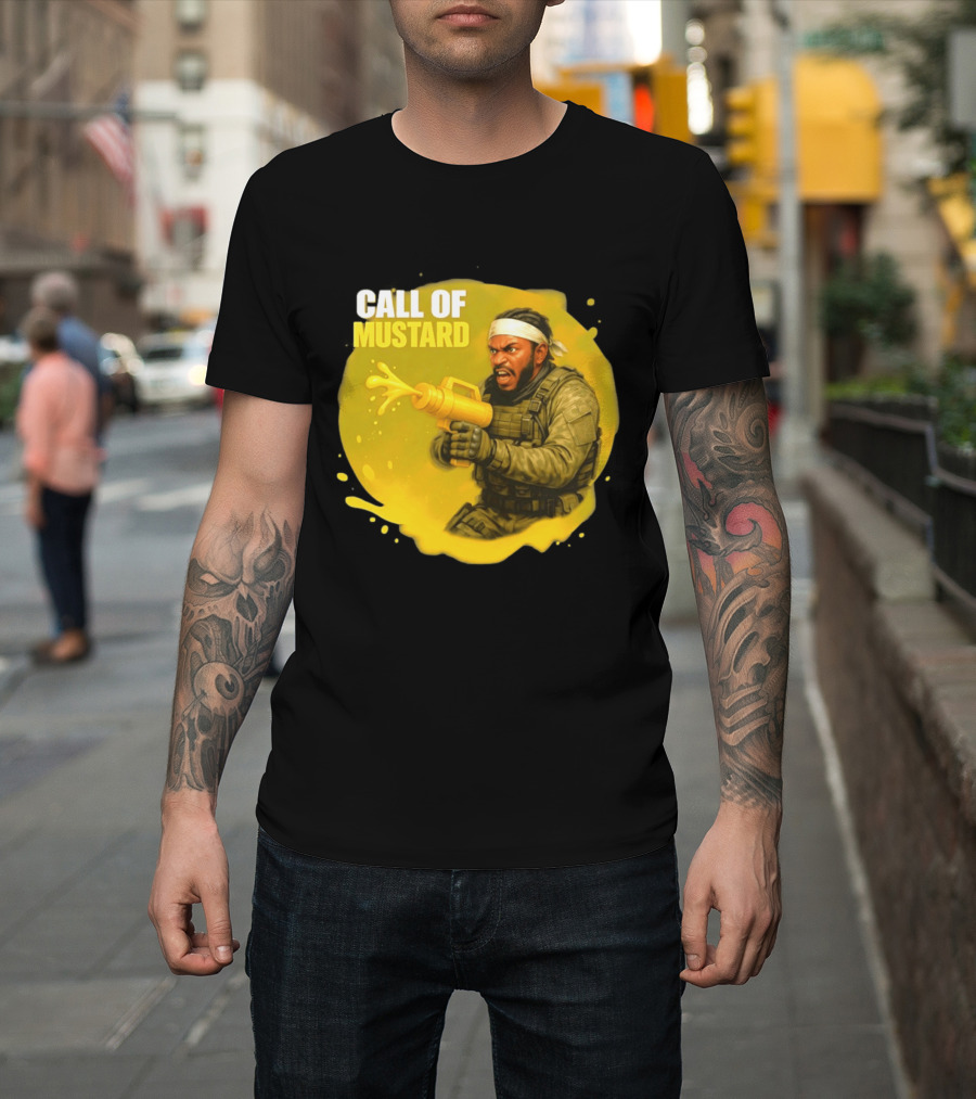 Call Of Mustard Diddy Funny Parody Combat Splash T-Shirt