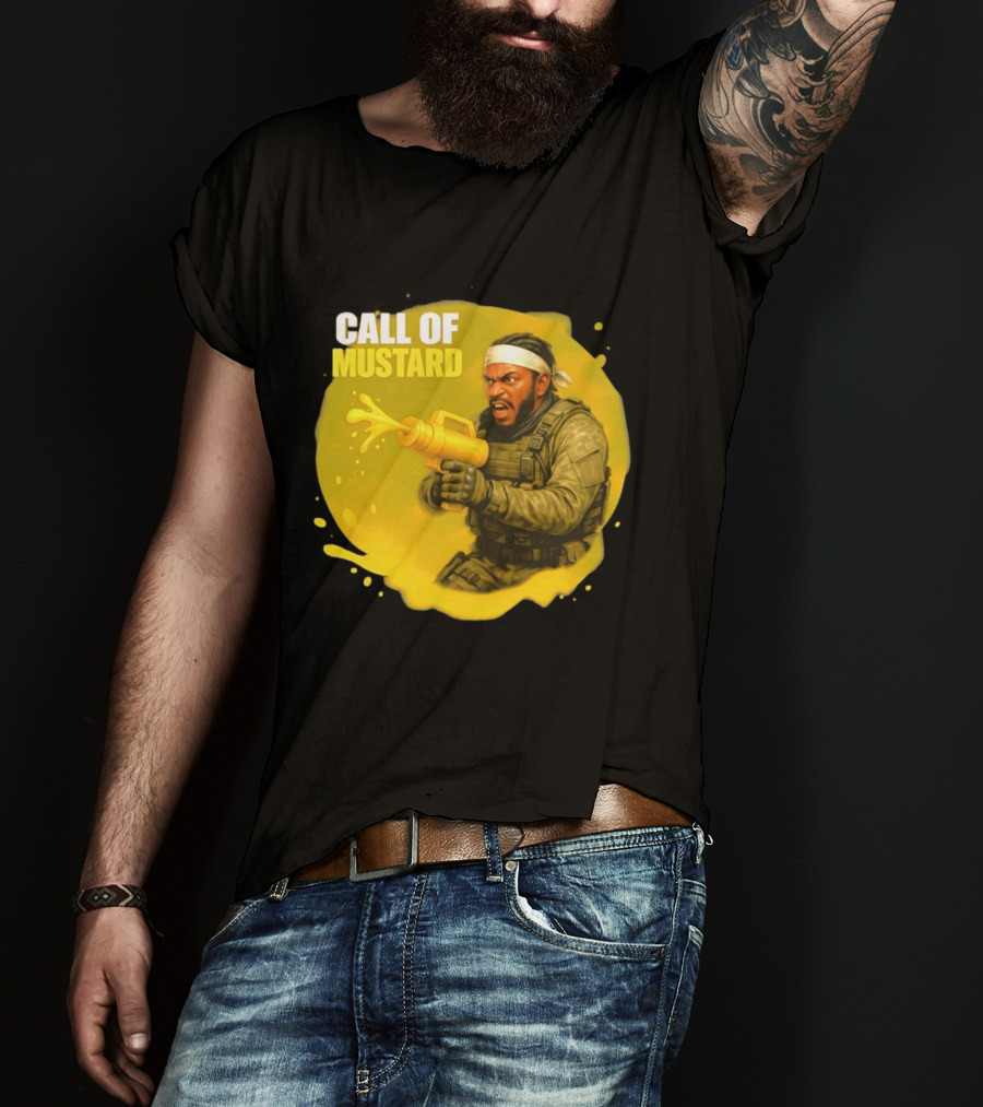 Call Of Mustard Diddy Funny Parody Combat Splash T-Shirt