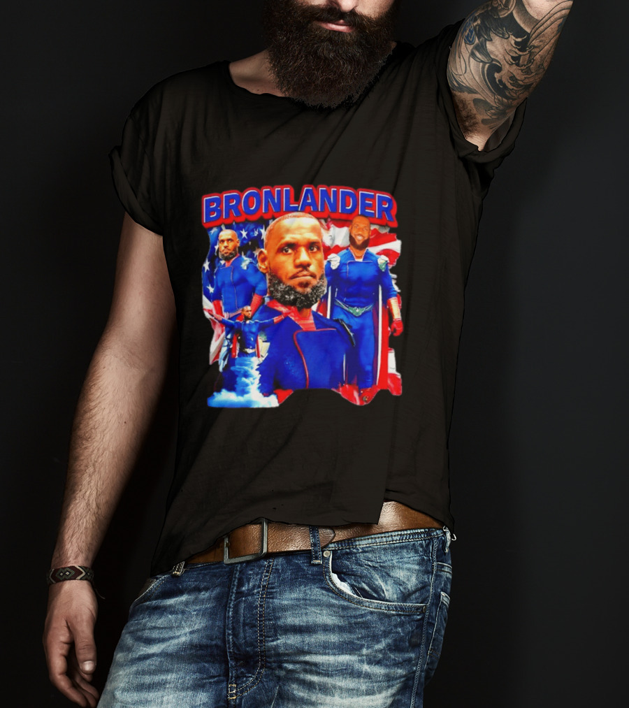 LeBron James Bronlander Basketball Superhero Fusion T-Shirt