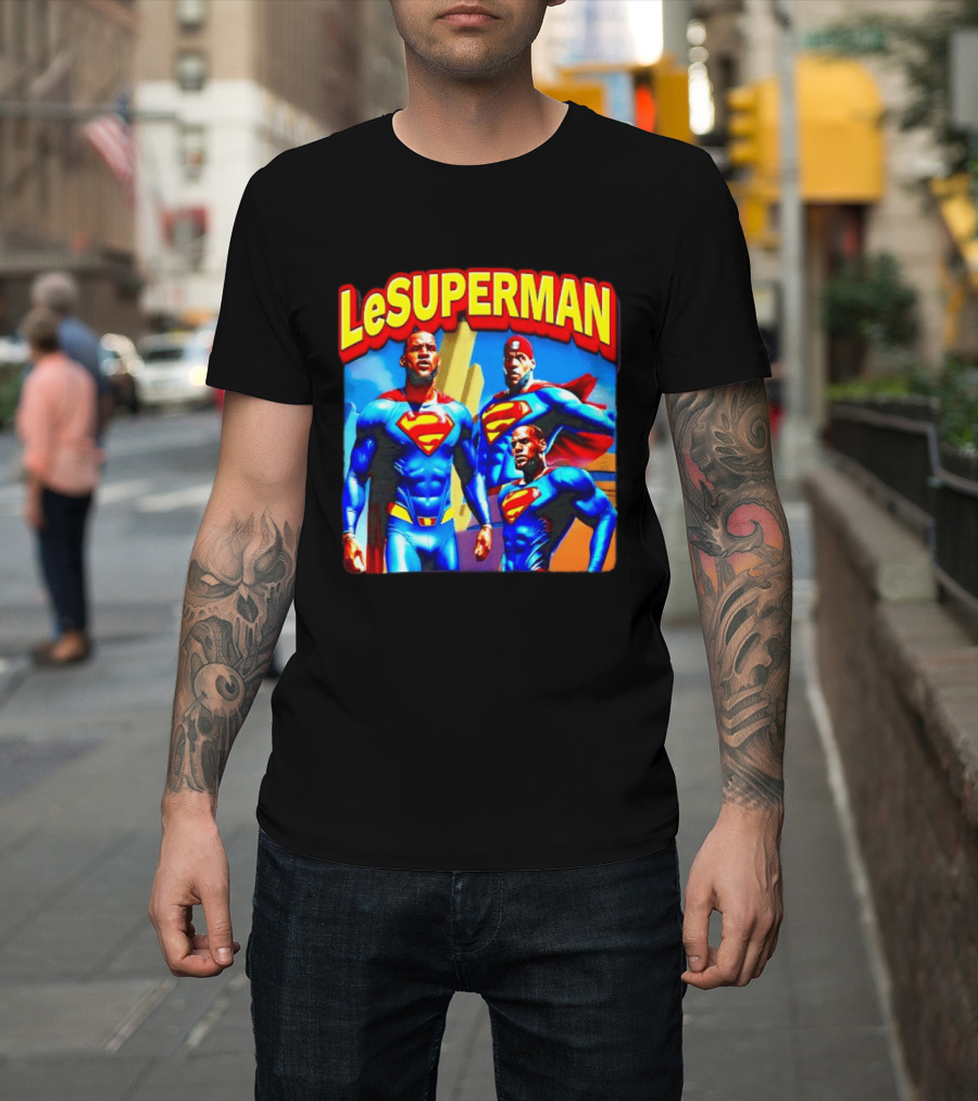 LeBron James LeSuperman Philadelphia 76ers Superhero T-Shirt