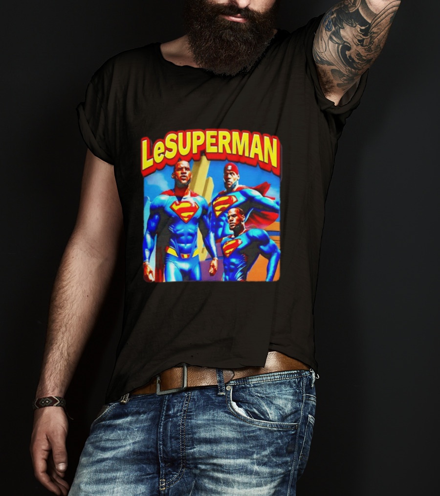 LeBron James LeSuperman Philadelphia 76ers Superhero T-Shirt