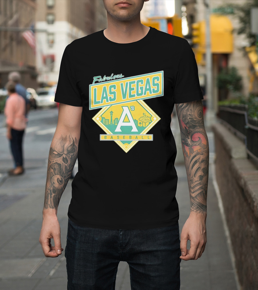 Fabulous Las Vegas A's Baseball 2026 Skyline T-Shirt