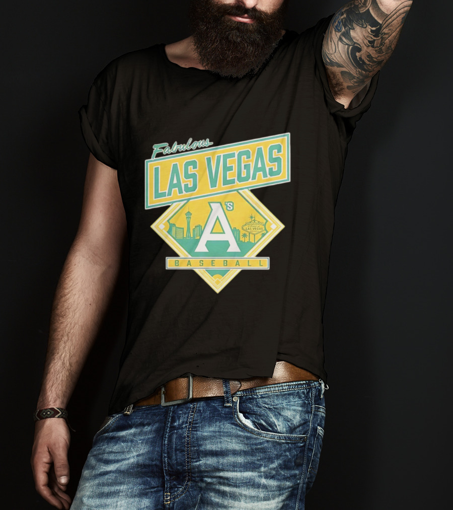 Fabulous Las Vegas A's Baseball 2026 Skyline T-Shirt