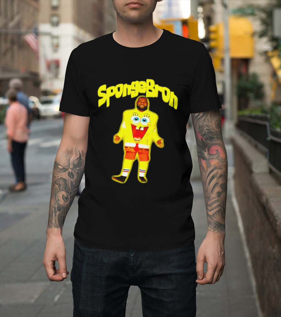 SpongeBron LeBron James Los Angeles Lakers T-Shirt