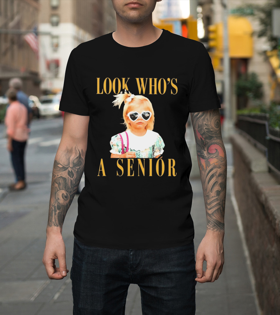 Look Who's A Senior Heart Sunglasses Little Girl Senior Graduation T-Shirt