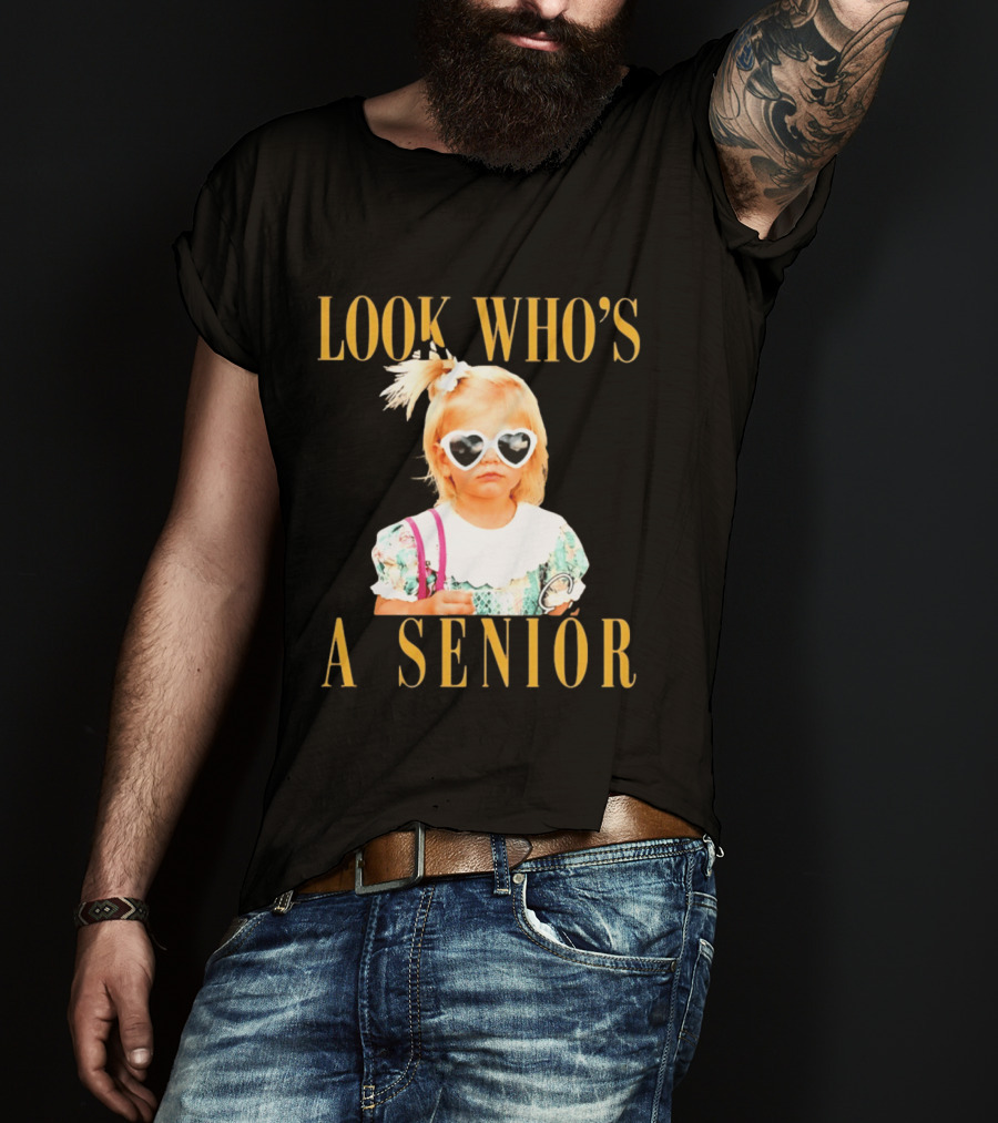 Look Who's A Senior Heart Sunglasses Little Girl Senior Graduation T-Shirt