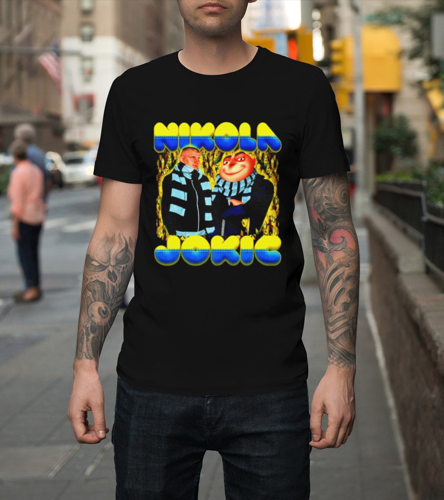 Nikola Jokic Denver Nuggets Gru Minions Scarf T-Shirt