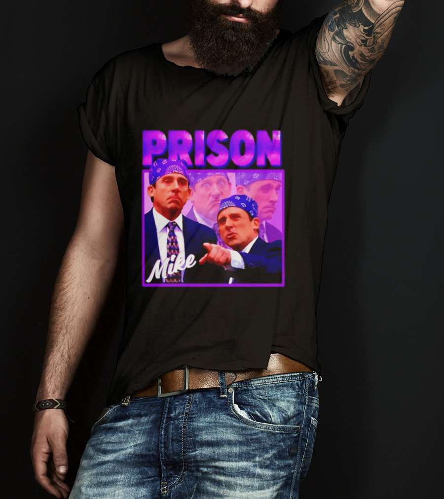 Prison Mike The Office Steve Carell Michael Scott Bandana Suit T-Shirt