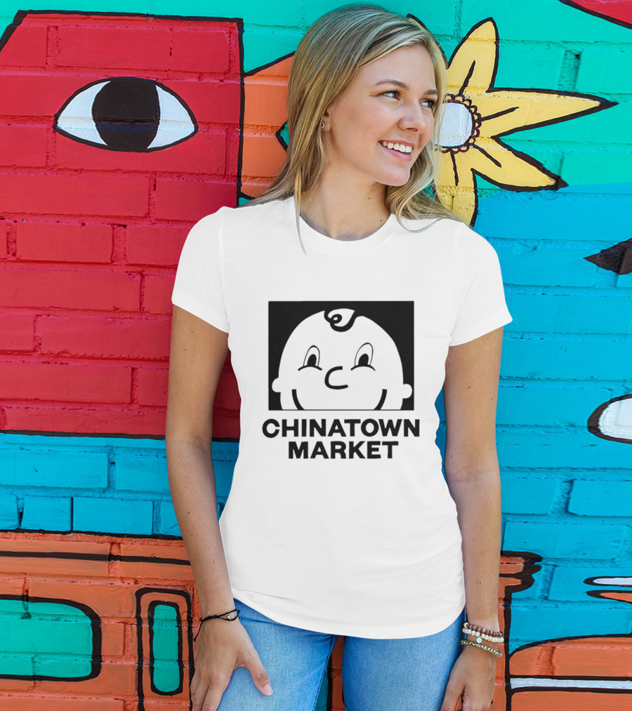 Chinatown Market Smiley Face Retro Cartoon T-Shirt