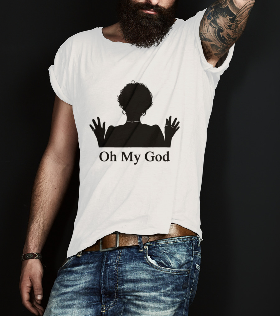 Oh My God Silhouette Hands Up Expression T-Shirt