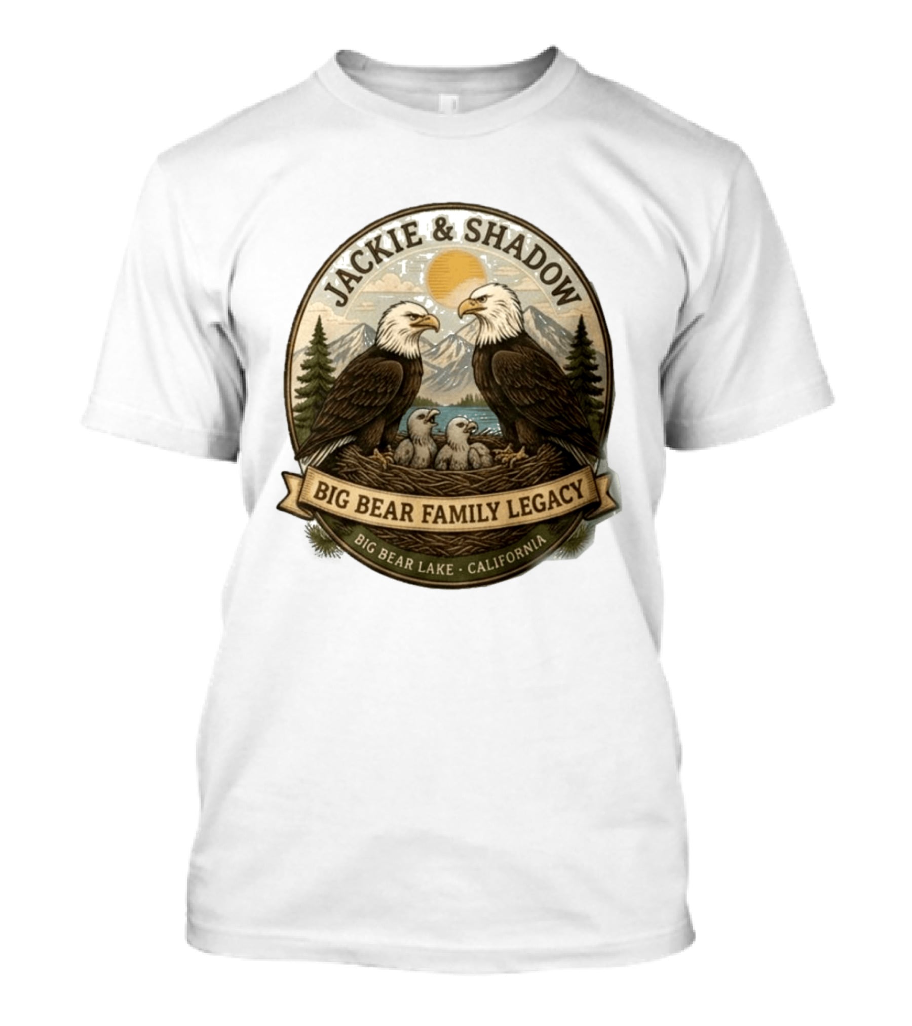 Jackie & Shadow Big Bear Family Legacy Big Bear Lake California Bald Eagles T-Shirt